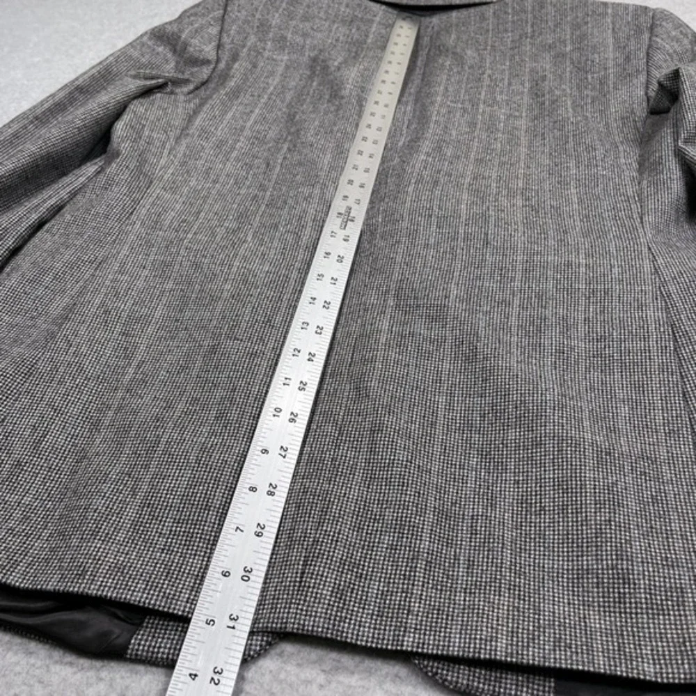 Brooks Brothers 346 Blazer Sz 44 Reg Gray Wool‎ Cashmere Houndstooth Sport Coat